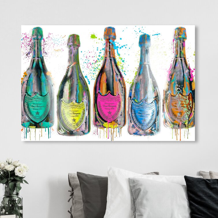 Drinks And Spirits Drinks And Spirits Luminous Party Champagne Day Bottles  by Oliver Gal Print